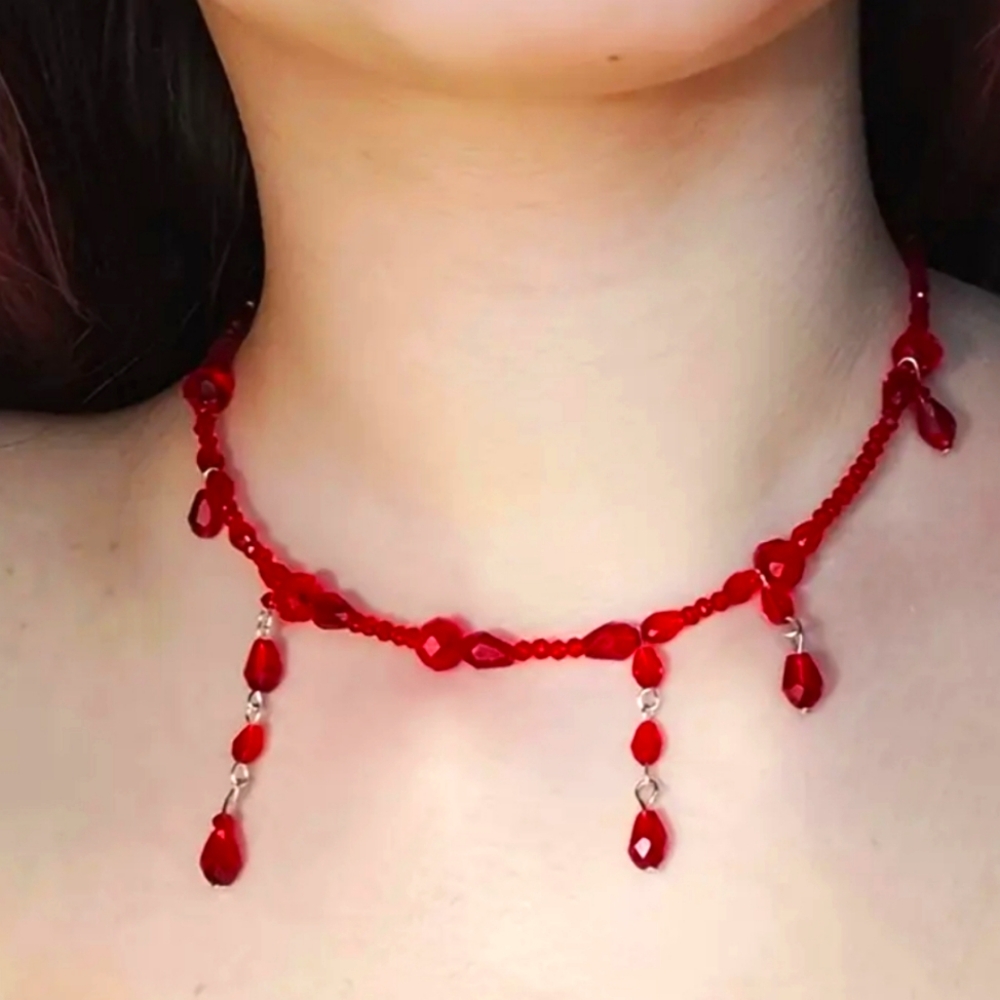 Blood drop necklace